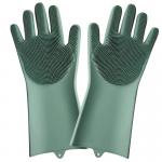 Cleaning Silicone Sponge Dishwashing Gloves  Reusable Brush Scrubber Gloves For Housework, Kitchen for sale