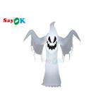 Tarpaulin Inflatable Holiday Decorations Halloween Blow up Led White Ghost