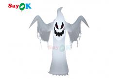 China Tarpaulin Inflatable Holiday Decorations Halloween Blow up Led White Ghost supplier