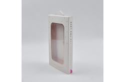 China Mobile Phone Case Box with PET Window Recycled Packaging Gold Foil Stamping supplier