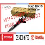 common rail injector 23670-30140 095000-6760 injector for TOYOTA 1KD-FTV, 2KD-FTV, D-4D, injector nozzle 23670-30140 095 for sale