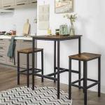 Industrial Style Bar Table Stool Set Wooden 1.2m With PVC Edging