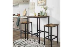 China Industrial Style Bar Table Stool Set Wooden 1.2m With PVC Edging supplier