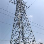 ASTM A123 Galvanized Lattice Steel Tower For Transmission Line