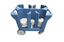 China NSF Mobile Dish Caddy Cart With Divider Dual Handles supplier
