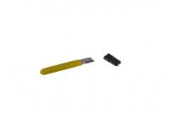China Tungsten Steel Pocket Knife Sharpener With PVC Flexible Glue Grip 105 * 12 * 5mm supplier