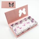 Customized Magnetic Cardboard Box False Nail Packaging Box With Window Book Shape for sale