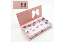 China Customized Magnetic Cardboard Box False Nail Packaging Box With Window Book Shape supplier