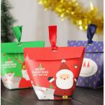 6*6*10cm Paper Christmas Gift Candy Box Santa Claus Printing for sale
