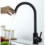Black Baking Varnish Cold SUS304 Hot Water Kitchen Faucet for sale