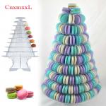 Classic Plastic 10 Tier Macaron Tower Pyramid Macaron Stand Case