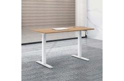 China Melamine Height Adjustable Standing Desk Wooden With PVC Edging supplier