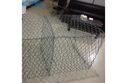 China Woven Hexagonal Hole 2.0mm Galvanized Gabion Baskets Cage For Stones supplier