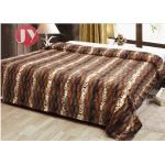 Single Double Size Plush Fur Blanket bedding  Animal Fur Printed Polyester Rectangular for sale
