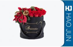 China Cylinder Cardboard Flower Boxes Recyclabe Gift Paper Boxes With Handle supplier