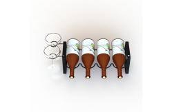 China Metal Wire Stacking Wine Bottle Glass Holder For Home Display supplier