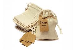 China Multipurpose Burlap Drawstring Bag , Antiwear Jute Bags For Coffee Beans supplier