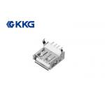 No Back Cover USB Female Socket , Usb 2.0 Internal Connector Crimping Bend Pin for sale