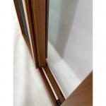 UPVC Wood Foil Double Sliding Windows Custom European Style Energy Efficient