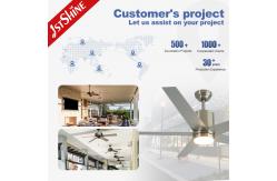 China High Speed 5 Blades Ceiling Fan With Light DC Motor Silver Modern supplier