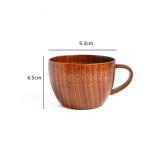Jujube Natural Custom Wooden Coffee Mugs Tea Cup 250ml for sale
