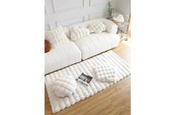 China Checkered Plush Cloud Washable Area Rug supplier