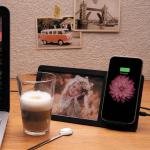 Recycled Smart Digital Wireless Charger Picture Frame Multifunctional ABS Material