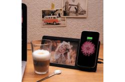 China Recycled Smart Digital Wireless Charger Picture Frame Multifunctional ABS Material supplier