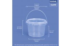China Capacity Customized 500ml Transparent White PP Plastic Container for Chocolate Spread supplier