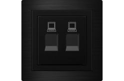 China CAT 6 CAT 5 Rj45 Data Socket Silver / Black / Grey / Champagne supplier