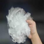 White Nontoxic Polyester Staple Fibers 51mm Solid Low Melting Short Fiber for sale