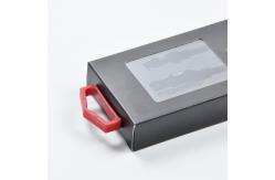 China Luxury Paper Packaging Custom Usb Cable Plastic Window Paper Box with Handle supplier
