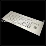 Industrial Metal Keyboard With Trackball Customized Layout IP65 Waterproof Level for sale