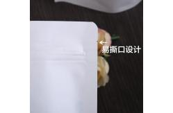 China Mega See Through Pouches Zipper White Resealable Paper Pouches supplier