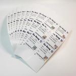 Circular Variable Data Label Printing Glossy Permanent Serial Number Sticker Printing for sale