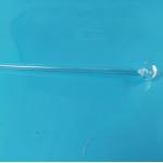 1100 Degrees Processing Temperature Quartz Glass Tube With Round End Transparent Clear Material