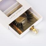 Square Small Drawer Eyelash Packaging Box Cardboard With Window
