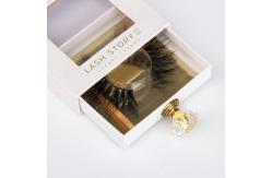China Square Small Drawer Eyelash Packaging Box Cardboard With Window supplier