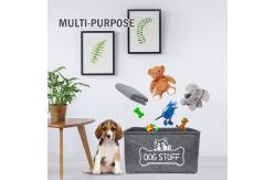 China Household Dog Cat Pet Toy Storage Bin With Metal Handles supplier