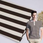 Skin Friendly Striped Material Fabric 190gsm Stretch Modal Texture For Polos Shirt for sale