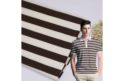 China Skin Friendly Striped Material Fabric 190gsm Stretch Modal Texture For Polos Shirt supplier