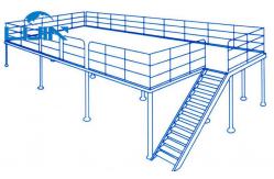 China Two Level Mezzanine Warehouse System , Powder Coated Mezzanine Floor Systems supplier