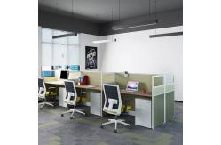 China Modern 4 Person Workstation Aluminum Materials With Partition supplier