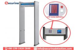 China LED Visual Audible Embassy High Sensitive Metal Detector Security Inspection 6 Zones supplier