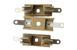 China Yellow 250V 5x20 PCB Mount Fuse Holder PTF Fuse Terminal Block supplier