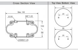 China Phoenix SP1B04 Contitech Truck Air Spring Single Convoluted FS40-6 1/8 M8 supplier