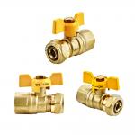 SAI GLOBAL AS4617-2004 Brass Ball Valve With SAI Certificate And Yellow Handle Color for sale