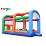 Inflatable Party Games Gauntlet Wet Dry Interactive Inflatable Sports Games With Wrecking Ball for sale