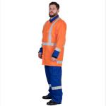 ISO9001 Customized Fire Retardant Cotton Coverall Adjustment Cuffs With Velcro for sale