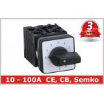 10 Position Rotary Switch , Manual Changeover Switch 63A 80A 100A for sale